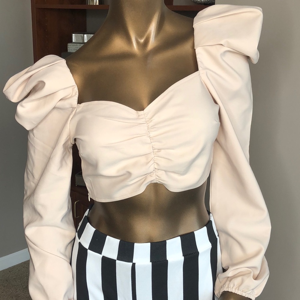 Brand New Crop Puff Sleeve Top Sz. 6